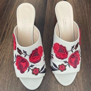 Floral sandal heels from Club Monaco.